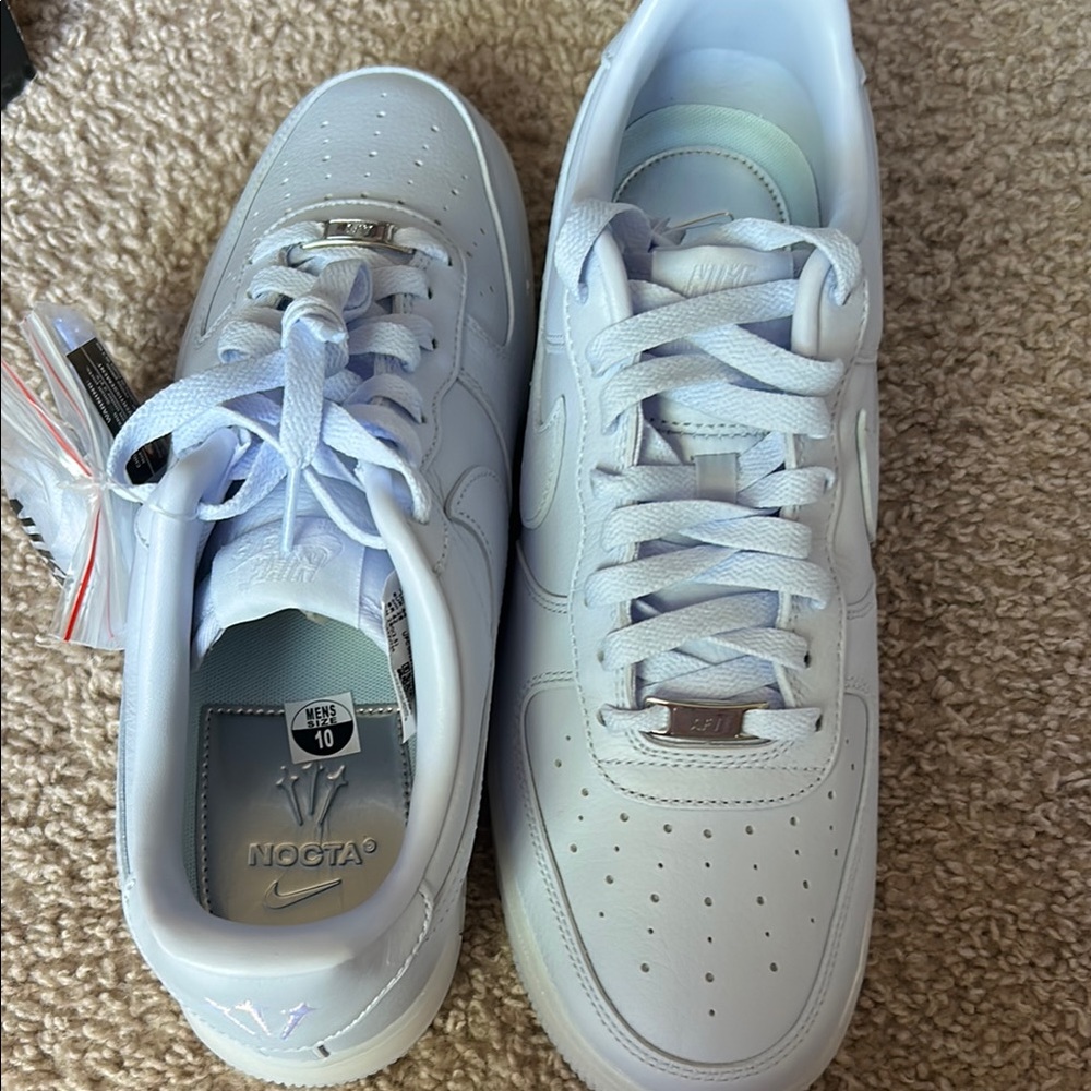 Nike Air Force 1 Sneakers in White with Subtle Script